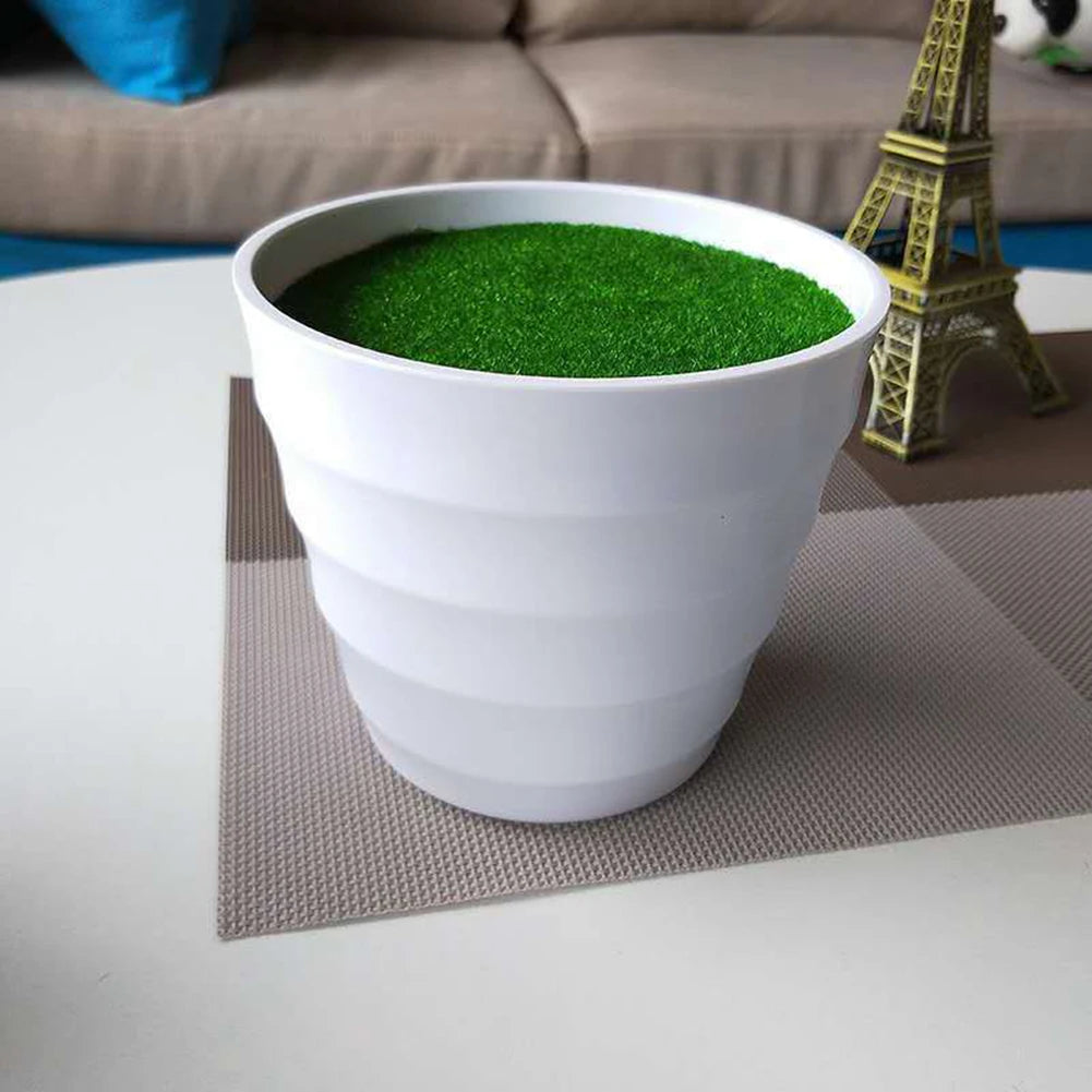 Artificial Lawn Vase White Plastic Thick Plant Flower Pots Home Garden Decor  For Weddings Parties Offices Restaurants