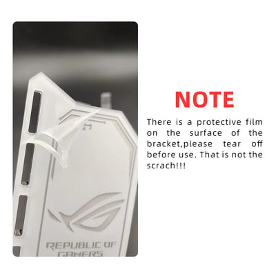White GPU Bracket RGB VGA Stand Video Card Support ASUS ROG Vertical 12V/5V Customized Gamers MOD PC RTX4090 Blanc Holder DIY