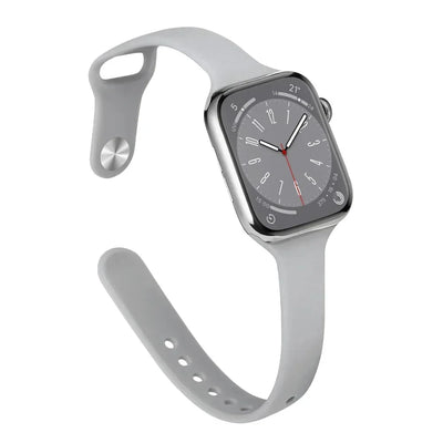 Slim Silicone Strap For Apple Watch Band 45mm 44mm 40mm 41mm 42-38mm sport bracelet iwatch series 8 7 se 3 4 5 6 9 ultra 2 49mm