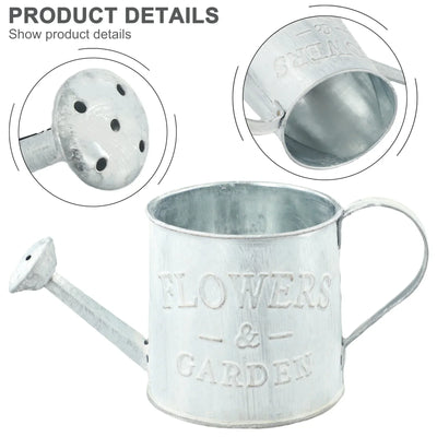 Vintage Watering Can Flower Kettle Retro Water Bucket Sprinkler Pot Iron Flower Pots Metal Vase Home Garden Decoration