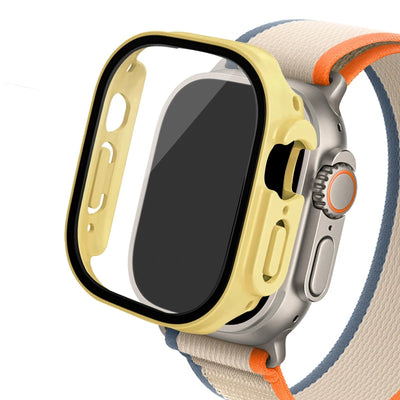 Glass+case For Apple Watch Ultra 2 case 49mm smartwatch PC Bumper+Screen Protector Tempered Cover iwatch series band Accessories