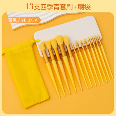 13purpleflower holly leaf makeup brush suit soft hair face powder highlight blush brush eye shadow brush full set of beauty tool