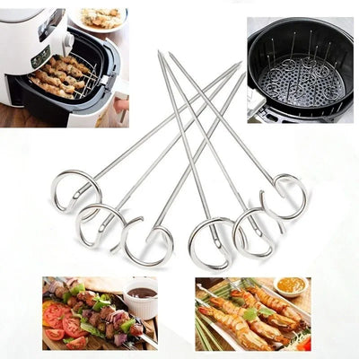 Stainless Steel BBQ Skewers for Air Fryer/Oven - Vertical Grill Kebab Rack