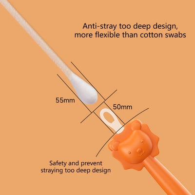 2 in 1 Designed Baby Nose Ear Cleaning Stick, Soft Tip Safety Cleansing Tool for Infants Easy to Clean Booger Remover