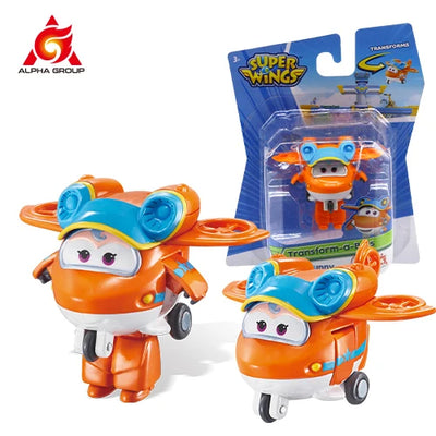 36 Types Super Wings 2" Scale Mini Transforming Anime Deformation Plane Robot Action Figures Transformation Toys For Kids Gifts