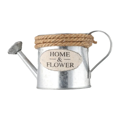 Vintage Watering Can Flower Kettle Retro Water Bucket Sprinkler Pot Iron Flower Pots Metal Vase Home Garden Decoration