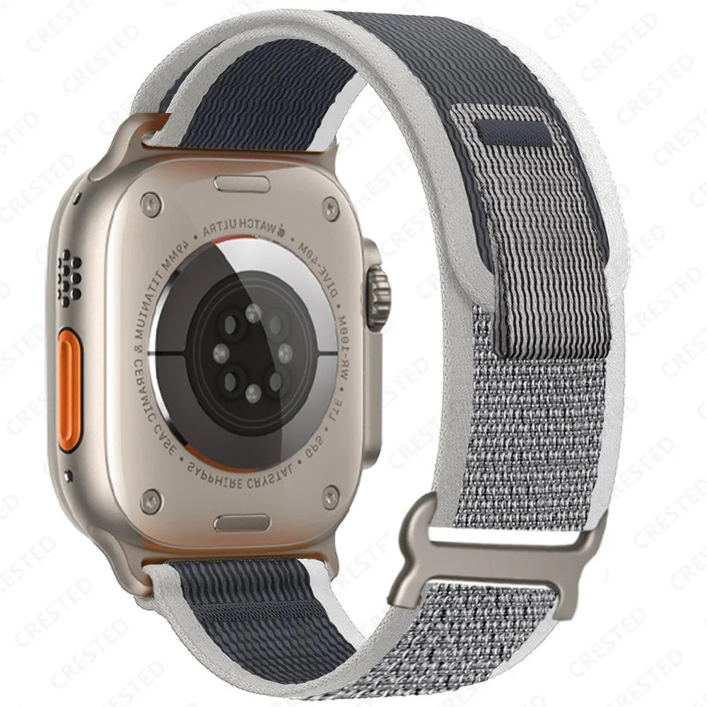 Trail Strap For Apple Watch Ultra 2 Band 49mm 45mm 44mm 42mm 40mm 41mm 38mm Nylon bracelet correa iwatch series10 9 8 7 6 5 4 SE
