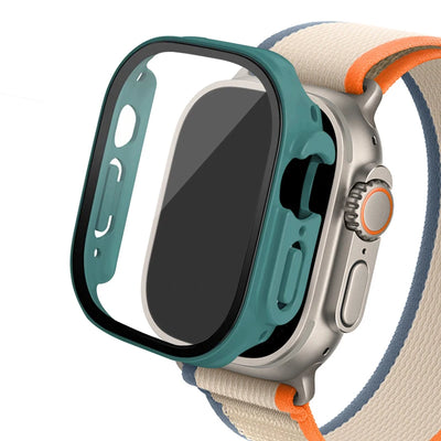 Glass+case For Apple Watch Ultra 2 case 49mm smartwatch PC Bumper+Screen Protector Tempered Cover iwatch series band Accessories
