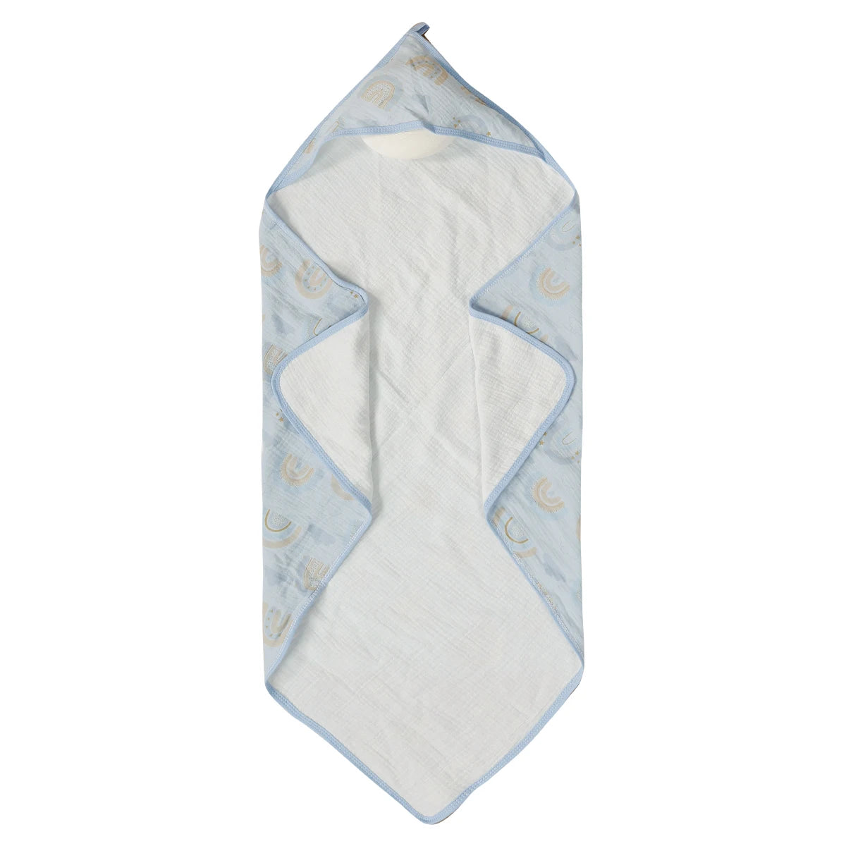 Elinfant Baby Bath Towels Soft Newborn Hooded Towel Blanket,100% Cotton Crepe Cloth Baby Bathrobe