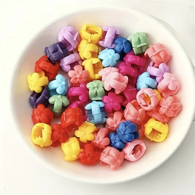 100pcs Small Clips Colorful Hair Clip For Hair Styling Braid Hair, Sweet Cute Hair Accessories