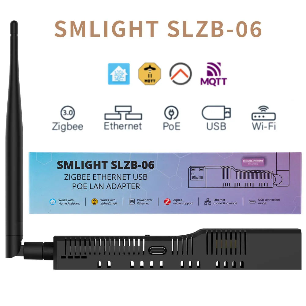 SMLIGHT SLZB-06 – A Zigbee 3.0 to Ethernet, USB, and WiFi adapter with PoE support, works with Zigbee2MQTT, ZHA,Home Assistant