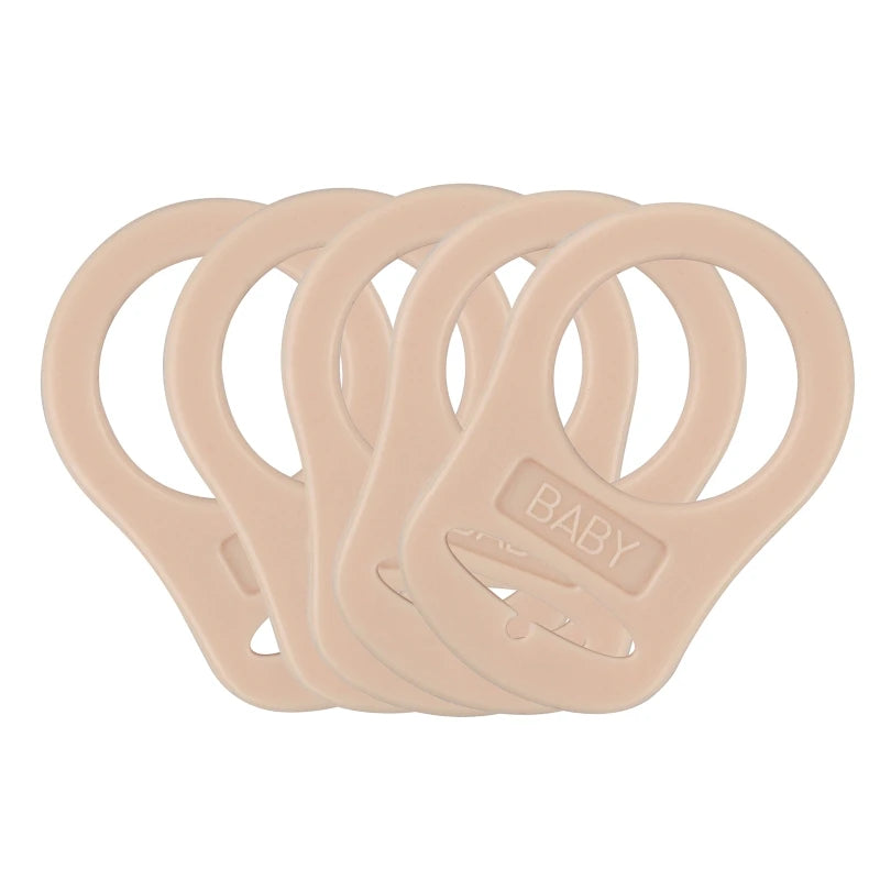 5PCS MULTI-COLOR SILICONE PACIFIER CLIP ADAPTERS FOR MAM DUMMY HOLDERS – UNIVERSAL BABY PACIFIER RING CONNECTORS