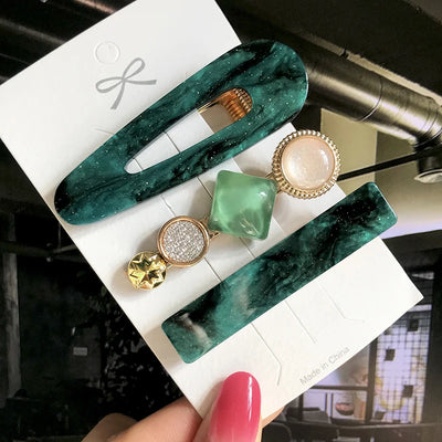 New Fashion 3/4pcs Set Pearl Hair Clip For Women Korean Hairpin Geometric Crystal Hair Barrettes Girl Hair Accessories Hairgrip