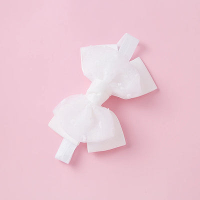 Baby Gauze Bow Headband Kawaii Princess Solid Color Bowknot Hair Band For Newborn Girls Soft Elastic Children's Hair Accessories