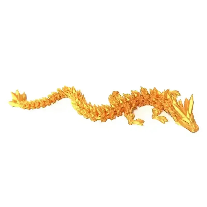 3D Printed Gem Dragon Glow in The Dark Rotatable Articulated Dragons Crystal Figures Action Toy Desktop Ornament Birthday Gifts
