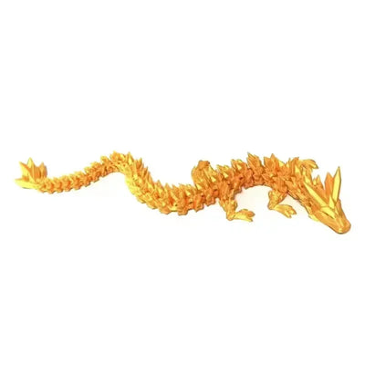 3D Printed Gem Dragon Glow in The Dark Rotatable Articulated Dragons Crystal Figures Action Toy Desktop Ornament Birthday Gifts