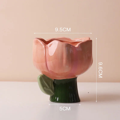 Cartoon Animal Ceramic Flower Pot Succulent Flowerpot Desktop Small Plant Pot Garden Pots Garden Supplies Potting Decoration