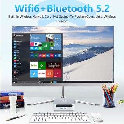 GenMachine Mini PC AMD 5300U 5500U Windows 11 Ryzen DDR4 32GB Wifi6 HDMI Mini PC Diy Gaming Computer Gaming Pc Pc Gamer