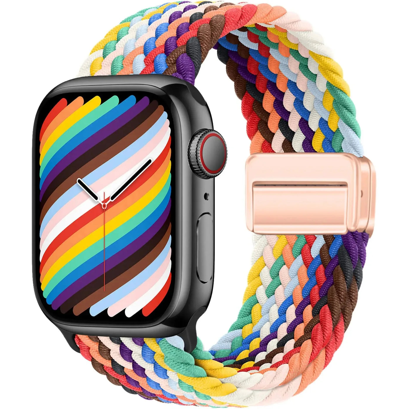 Braided Strap For Apple Watch Band 40mm 45mm 41mm 44mm 49mm 38 magnetic buckle Nylon Bracelet iWatch series se 7 5 6 8 9 Ultra 2