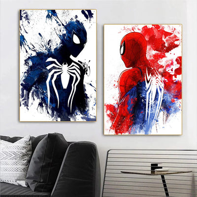 MINISO Marvel Movie Watercolor SpiderMan Superhero Canvas Posters Modern Home Wall Art Painting Print Picture Room Decor Murals