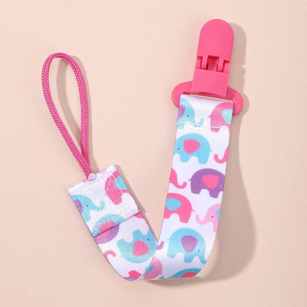 1PC BABY CARTOON PACIFIER CLIP CHAIN WITH FIXED BUTTON, ANTI-DROP BUCKLE STRAP, SOOTHER CHAIN FOR BABY FEEDING GIFT