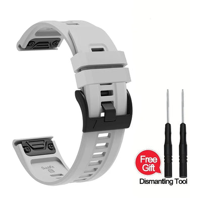 22mm 26mm Silicone Strap For Garmin Fenix 7X 7 Pro Solar/6X 6 Sapphire 5 5X Plus 3 3HR/Epix Approach S62 60 QuickFit Watch Band