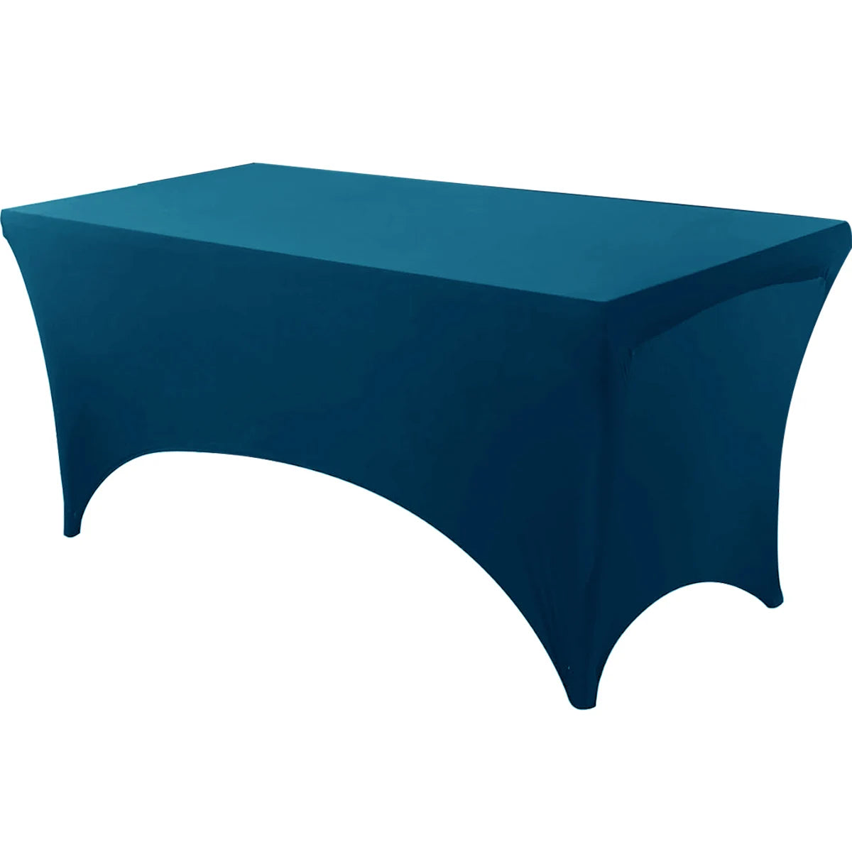 Spandex Rectangle Table Cloth Lycra, Washable and Wrinkle Resistant Table Cover Fitted for Event, Wedding Banquet Party