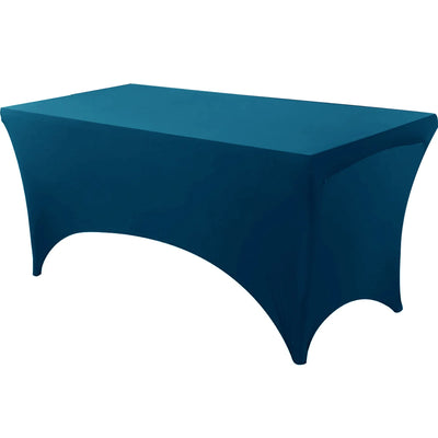 Spandex Rectangle Table Cloth Lycra, Washable and Wrinkle Resistant Table Cover Fitted for Event, Wedding Banquet Party