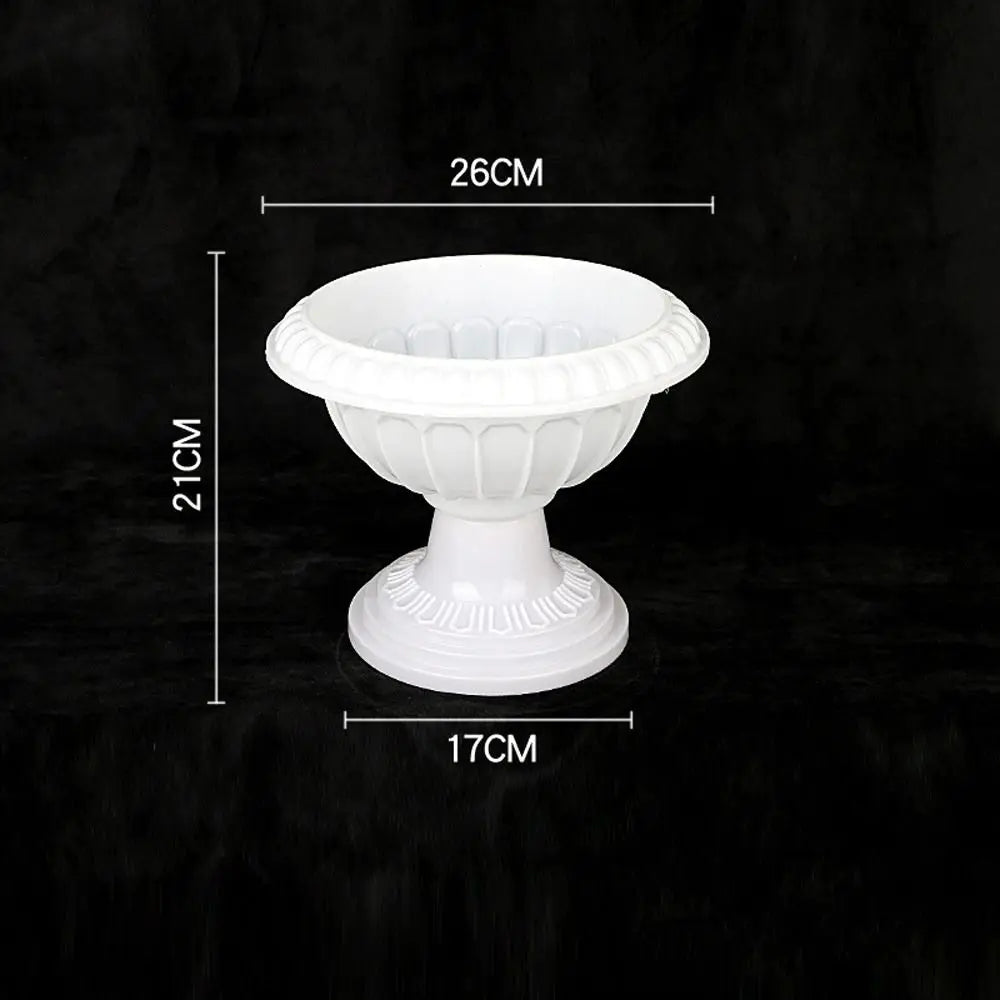 Plant Holder White Roman Plant Flower Pot Plastic Romantic Flower Planter Retro Porch Planter Wedding Road