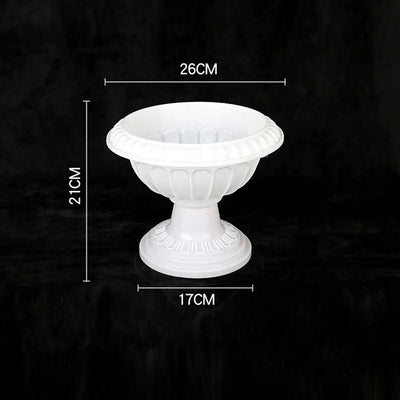 Plant Holder White Roman Plant Flower Pot Plastic Romantic Flower Planter Retro Porch Planter Wedding Road