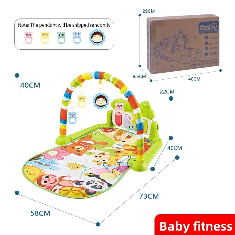 New Baby Music Rack Play Mat Kids Piano Keyboard Carpet Gym Crawling Activity Baby Rug Early Educational Toy for Infant Gift