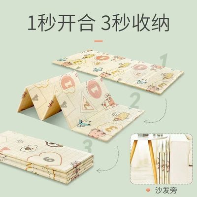 Foldable Cartoon Play Mat Kid Rug Puzzle Infant Carpet Waterproof Early Education Gym Baby XPE Crawling Pad Rug Developing Mat