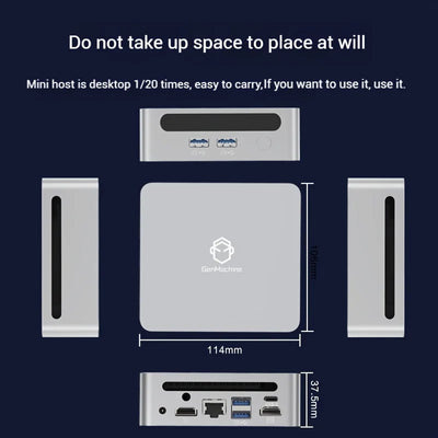 2025 GenMachine Mini PC R7 5700U 4800H ES Support Windows 11 DDR4 3200MHz AMD WiFi6 BT5.2 Pc Gamer Diy Gaming Computer Ordenador