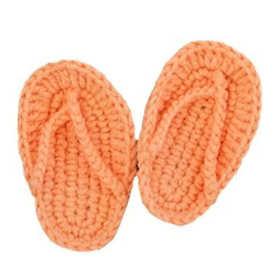 Newborn Photography Prop Accessories 1 Pair Baby Knitted Slippers Mini Handmade Crochet Shoes Boys Girls Fotografia Flip-flops