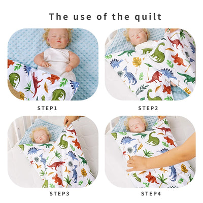 Elinfant 3 Layers Soft Winter Baby Swaddle Blanket Photography Accessories For Newborn Baby Items Bedding Quilt