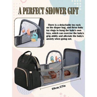 1pc Baby Diaper Bag Backpack with Changing Station, Multifunction Portable Waterproof Large CapacityTravel Baby Bags for Mom
