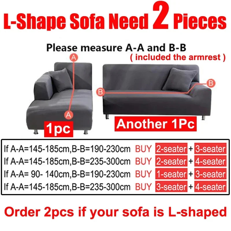 JACQUARD THICK ELASTIC SOFA COVER – 1/2/3/4 SEATER & L-SHAPED CORNER SOFA COVER FOR LIVING ROOM