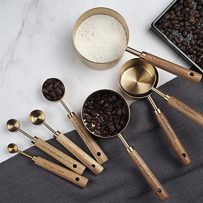 11/6pc Stainless Steel Measuring Cup Spoon Set Espresso Making Measuring Tools Coffee Measure Spoon Kitchen Gadget Measure Scoop