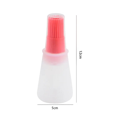 1PC Silicone Oil Bottle Brush Oil Dispenser Bottle With Barbecue Brush Portable Outdoor BBQ Accessories Kitchen Baking Gadgets