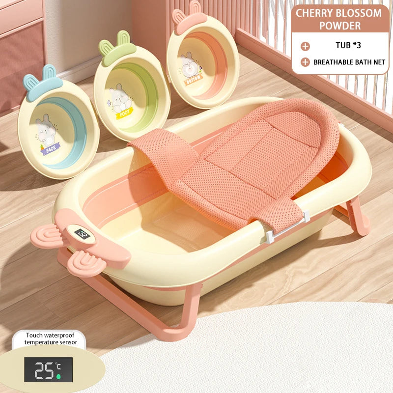 Baby Folding Tub Baby Tub 0-6 years old Large size Newborn Baby Products Bath Seat Bathtub Children's Baby Shower Tub Wash basin