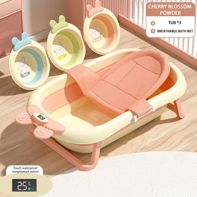 Baby Folding Tub Baby Tub 0-6 years old Large size Newborn Baby Products Bath Seat Bathtub Children's Baby Shower Tub Wash basin
