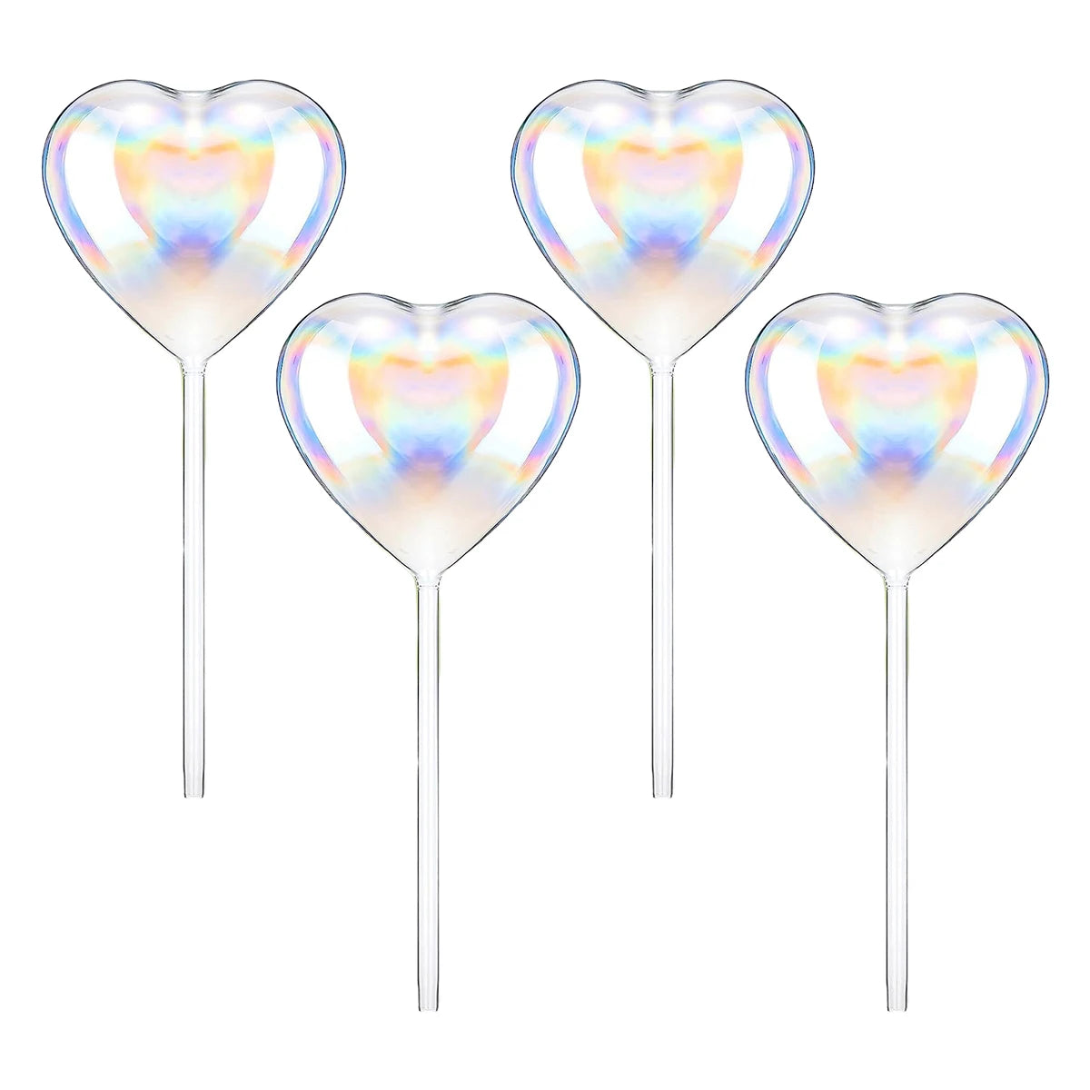 2/4Pcs Plant Water Cans Automatic Self Watering Globes Glass Mushroom Heart Shape Watering Drippers Device Home Garden Supplies