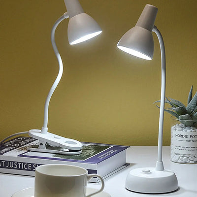 LED Eye Protection Book Night Light Adjustable Angle Mini Clip-On Study Desk Lamp AA Battery USB Plug-in for Bedroom Reading
