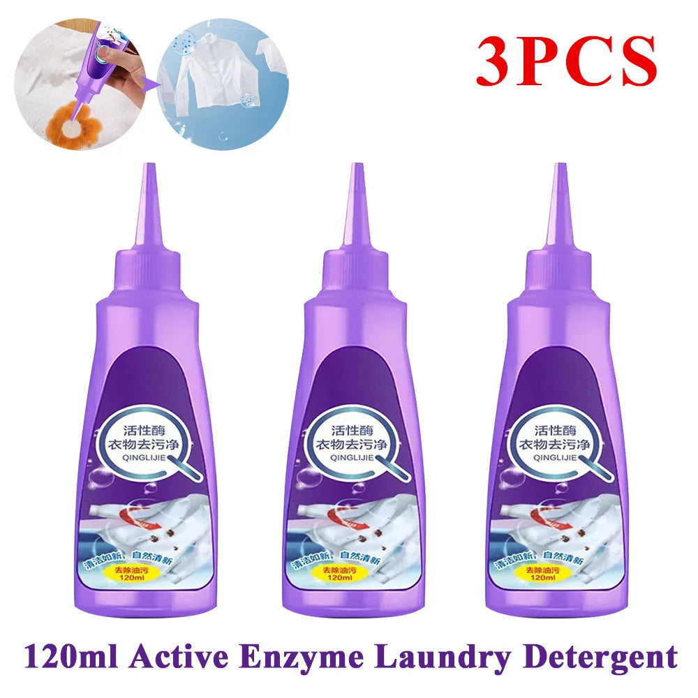 120ml Laundry Stain Remover Odour Remover Active Enzyme Cleaning Agent For Underwear Bra Pants T-shirt Cleaning Supplies