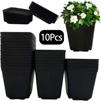 10PC Colorful Multi Square Nursery Flower Pot Plastic Nursery Pot Plant Seeds Nursery Box Transplant Flower Tray For Home Garden