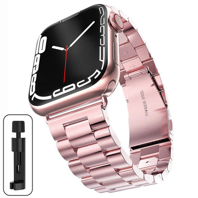 Stainless Steel Strap For Apple Watch 46mm Ultra 49mm Metal Wristband Bracelet For iWatch 10 9 8 5 4 SE 42mm Business Watchband