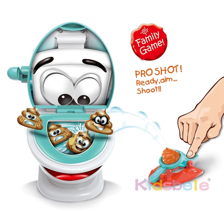 Poop Shoot Game Toy for Kids Creative Toilet Poop Game Toys Funny Family Game Decompress Toys Gifts