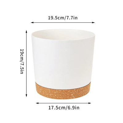 Plant Pot Circular Large Flowerpot Plastic Indoor Plants Succulent Planter with Drainage Bonsai Potted with Tray Home Decoration