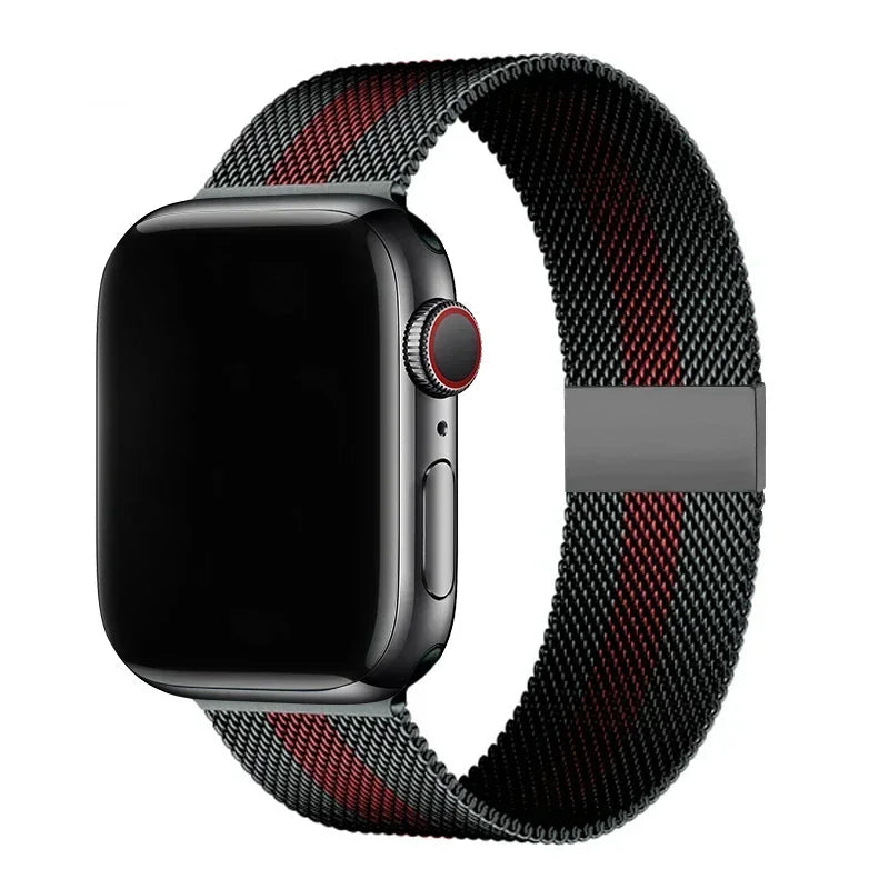 milanese Loop Band for apple watch Strap Ultra 49mm 45mm 44mm 41mm 40mm Metal Wristband bracelet iwatch series 9 8 7 6 5 4 3 SE