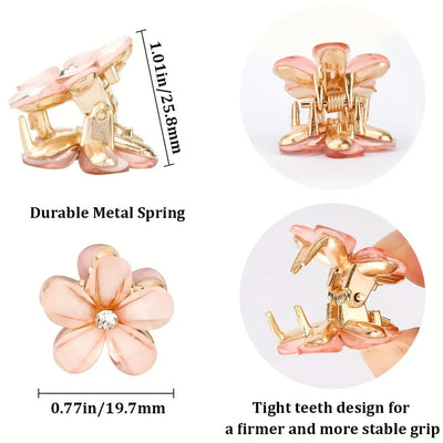 6pcs 3pcs 1pc Kids Women Girls Flower Shaped Hair Grab Clips, Faux Pearl Decorative Hair Barrettes Hair Decoration Accessories